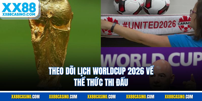 Theo dõi lịch WorldCup 2026 về thể thức thi đấu